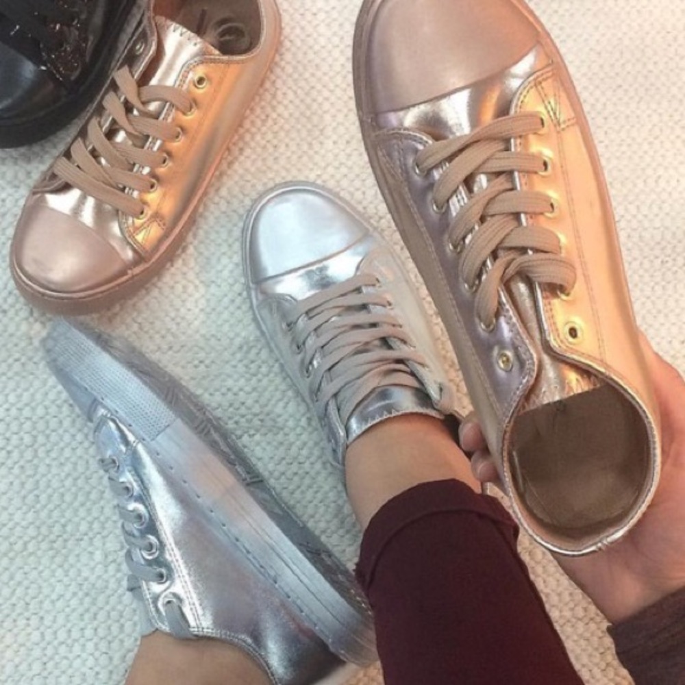 Rose Gold Sneakers - Picture 4 of 14